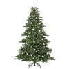 vidaXL K&uuml;nstlicher klappbarer Weihnachtsbaum Gr&uuml;n 240 cm PVC und Stahl