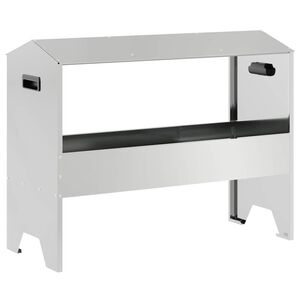 vidaXL Futtertr&ouml;ge f&uuml;r Nutztiere Silber 79 x 35 x 62 cm