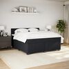 vidaXL Boxspringbett mit Matratze Schwarz 180x200 cm Samt