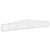 vidaXL Gabionen mit Hochbogen 6 Stk. 400x30x40/60 cm Verzinktes Eisen