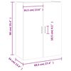 vidaXL Wandschrank Wei&szlig; 69,5x34x90 cm