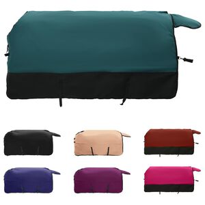 vidaXL Pferdedecke Dunkelgr&uuml;n und Schwarz 75 cm Polyester