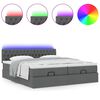 vidaXL Ottoman-Bett mit Matratzen & LEDs Dunkelgrau 160x200 cm Stoff