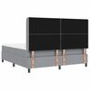 vidaXL Boxspringbett mit Matratze Hellgrau 180 x 200 cm Stoff