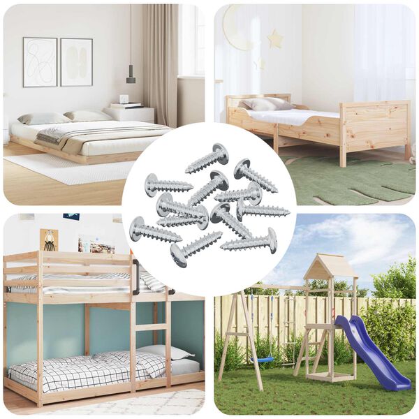 vidaXL Schraube 12 pcs Silber M4 x 16 mm Stahl