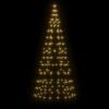 vidaXL LED-Weihnachtsbaum f&uuml;r Fahnenmast 200 LEDs Warmwei&szlig; 180 cm