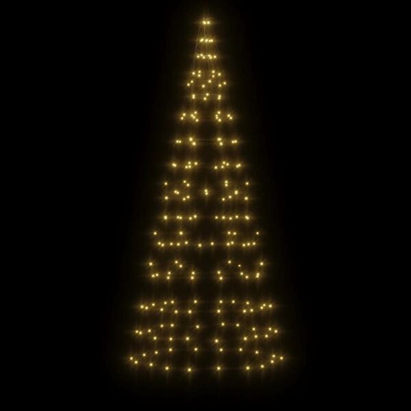 vidaXL LED-Weihnachtsbaum f&uuml;r Fahnenmast 200 LEDs Warmwei&szlig; 180 cm