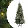 vidaXL K&uuml;nstlicher Weihnachtsbaum mit 300 LEDs Gr&uuml;n 210 cm PE und PVC