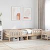 vidaXL Massivholzbett ohne Matratze 75x190 cm Kiefernholz