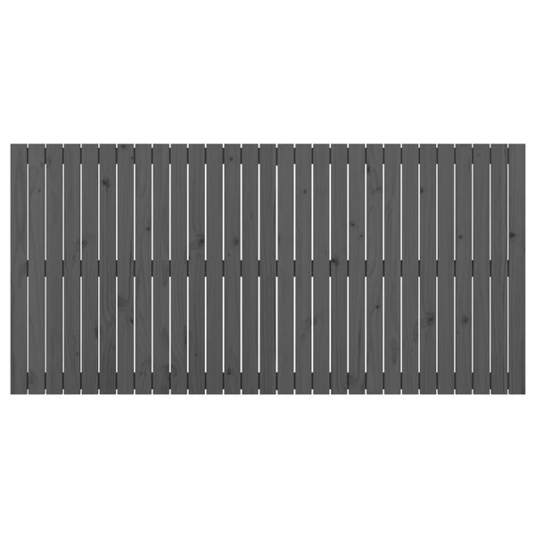 vidaXL Wand-Kopfteil Grau 185x3x90 cm Massivholz Kiefer
