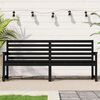 vidaXL Gartenbank Schwarz 203,5x48x91,5 cm Massivholz Kiefer