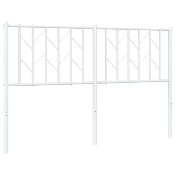 vidaXL Kopfteil Metall Weiß 140 cm