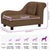 vidaXL Hundesofa mit Kissen Braun 83x44x44 cm Pl&uuml;sch