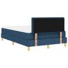 vidaXL Boxspringbett mit Matratze mit Kopfteil Blau 120 x 190 cm Stoff