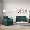 vidaXL Sofa Set 2 pcs Dunkelgr&uuml;n 196 x 82 x 85 cm Stoff