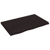 vidaXL Waschtischplatte Dunkelbraun 80x50x(2-4)cm Massivholz Behandelt