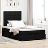 vidaXL Ottoman-Bett mit Matratze Schwarz 120x190 cm Stoff