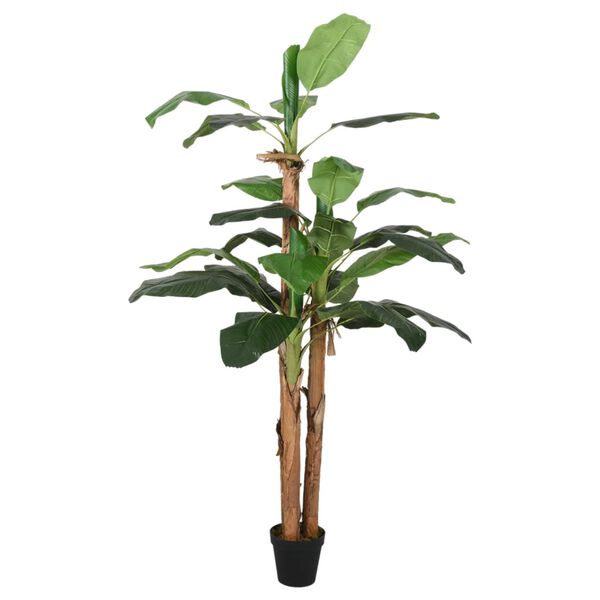 vidaXL Bananenbaum K&uuml;nstlich 19 Bl&auml;tter 180 cm Gr&uuml;n