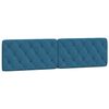 vidaXL Bett mit Matratze Blau 200x200 cm Samt