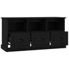 vidaXL TV-Schrank Schwarz 100x35x50 cm Holzwerkstoff