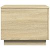 vidaXL Couchtisch mit LED-Leuchten Sonoma-Eiche 50x50x40 cm