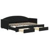 vidaXL Tagesbett Ausziehbar mit Schubladen Schwarz 80x200 cm Samt