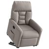 vidaXL Relaxsessel mit Aufstehhilfe Taupe Stoff