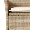 vidaXL 5-tlg. Garten-Essgruppe mit Kissen Beige Poly Rattan und Glas
