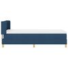 vidaXL Boxspringbett mit Matratze mit Kopfteil Blau 200 x 90 cm Stoff