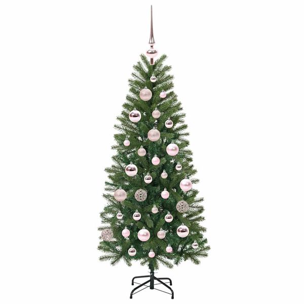 vidaXL K&uuml;nstlicher Weihnachtsbaum mit 150 LEDs Gr&uuml;n 120 cm PE und PVC