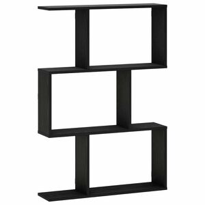 vidaXL Wandregal Schwarz Eichen-Optik 72 x 17 x 105 cm Holzwerkstoff