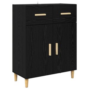 vidaXL Sideboard Schwarz Eichen-Optik 34 x 69,5 x 89 cm Holzwerkstoff