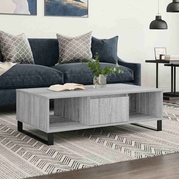 vidaXL Couchtisch Grau Sonoma 104x60x35 cm Holzwerkstoff