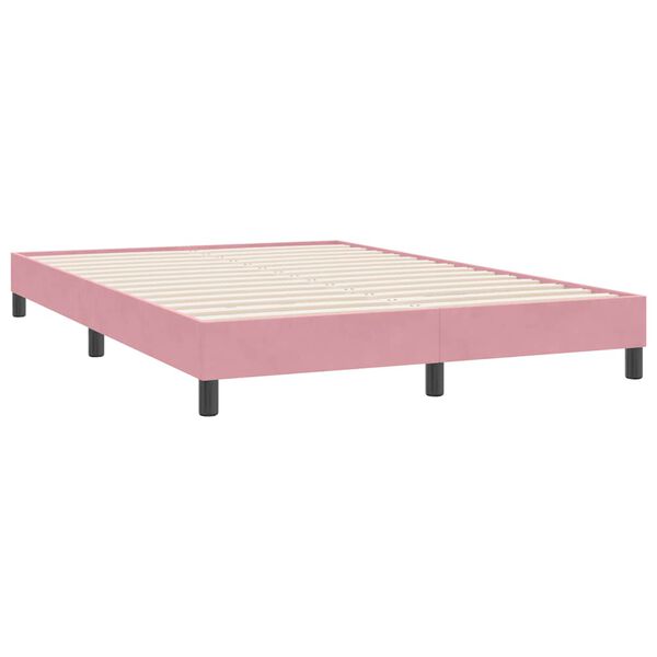 vidaXL Bettgestell ohne Matratze Rosa 140x220 cm Samt