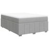 vidaXL Boxspringbett mit Matratze Hellgrau 140x200 cm Stoff