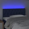 vidaXL LED Kopfteil Blau 90x7x78/88 cm Stoff