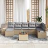 vidaXL Gartensofa-set mit Kissen 8 pcs Beige Poly-Rattan