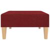vidaXL Schlafsofa 2-Sitzer mit Fu&szlig;hocker Weinrot Stoff
