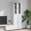 vidaXL Highboard FLORIN Hochglanz Wei&szlig; 60 x 35 x 182 cm Holzwerkstoff