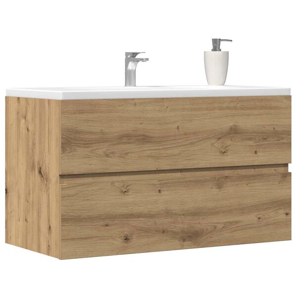 vidaXL Bad-H&auml;ngeschrank Artisan-Eiche 80x38,5x45 cm Holzwerkstoff