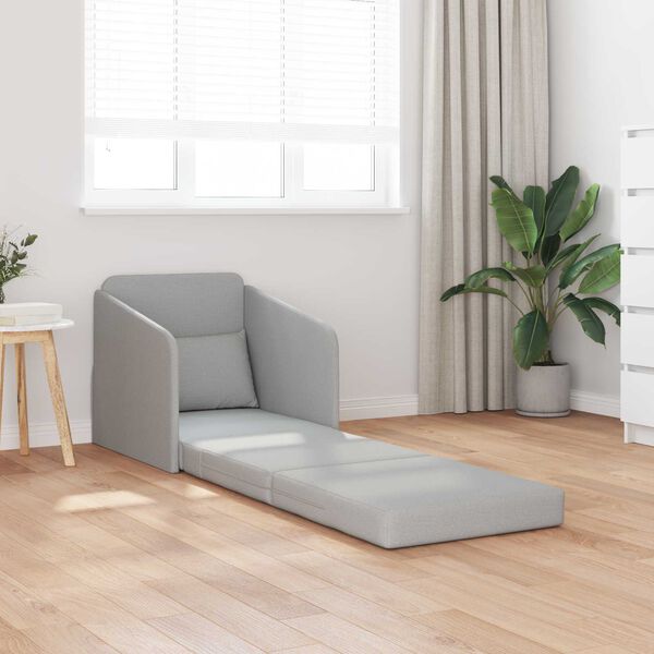 vidaXL Schlafsofa 60cm Wolkengrau Stoff