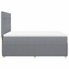 vidaXL Boxspringbett mit Matratze Hellgrau 140x190 cm Stoff