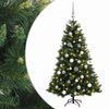 vidaXL K&uuml;nstlicher Weihnachtsbaum mit Weihnachtskugel 120 cm 150 LEDs