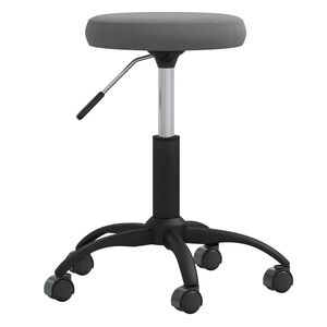 vidaXL B&uuml;rostuhl Drehbar Dunkelgrau Samt
