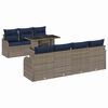 vidaXL Gartensofa-set 8 stk. Grau Poly-Rattan