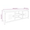 vidaXL TV-Schrank Wei&szlig; 110x30x40 cm Eisen und Massivholz Tanne