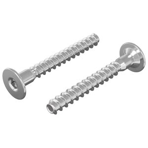 vidaXL Confirmat-Schrauben 2 Stk. Silber &Oslash;5 x 40 mm Metall