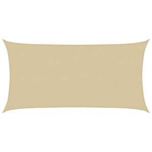 vidaXL Sonnensegel Rechteckig 2 x 6 m HDPE Beige