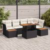 vidaXL Garten-Sofa-Set mit Speicher 10 pcs Schwarz Poly Rattan