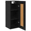 vidaXL Wandschrank Schwarz Eichen-Optik 34,5 x 34 x 90 cm